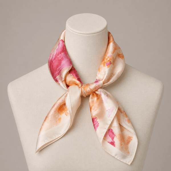 Hovedbilde FJ494  Lite skjerf printet - rosa