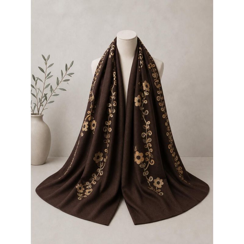 RE-L46 Skjerf mellomtykk viscose - brun