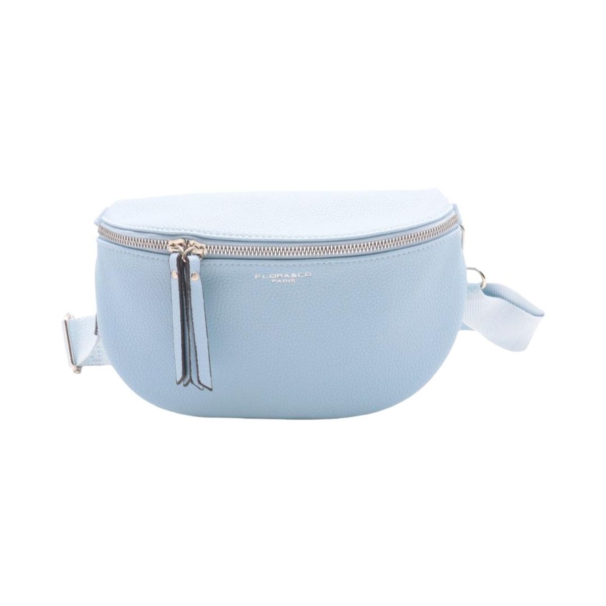 FL3645  AMY bumbag imitert skinn - sky blå