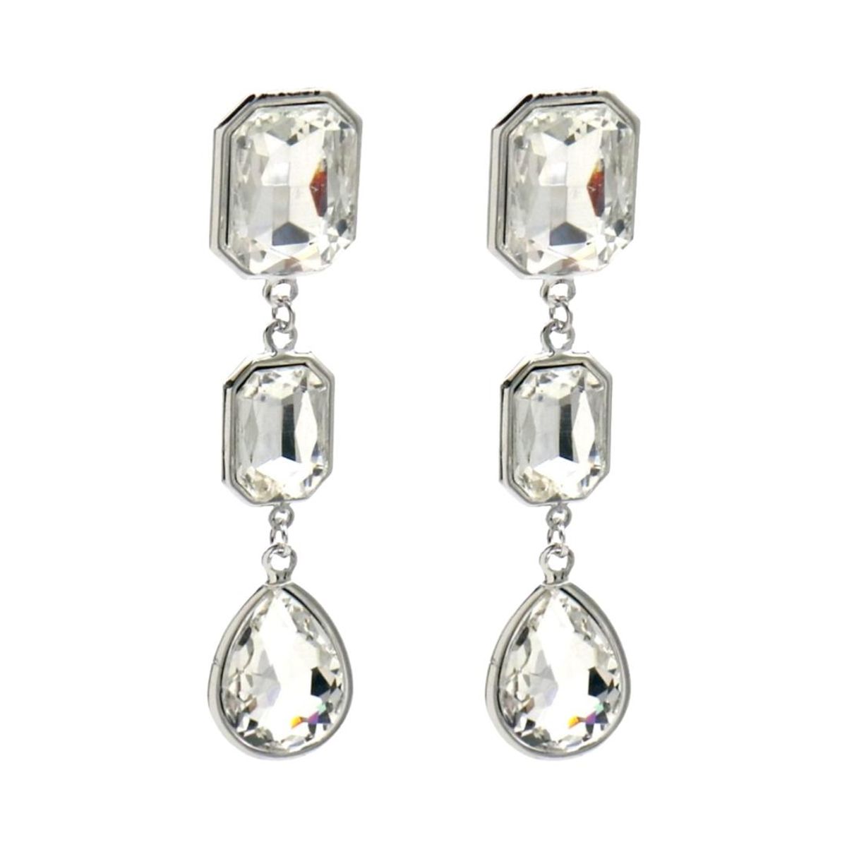 E1145-004G Ørepynt bling - sølvfarget