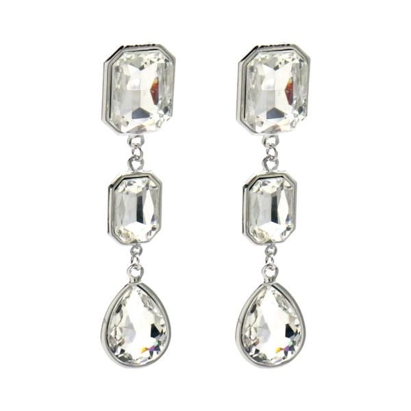 Hovedbilde E1145-004G Ørepynt bling - sølvfarget