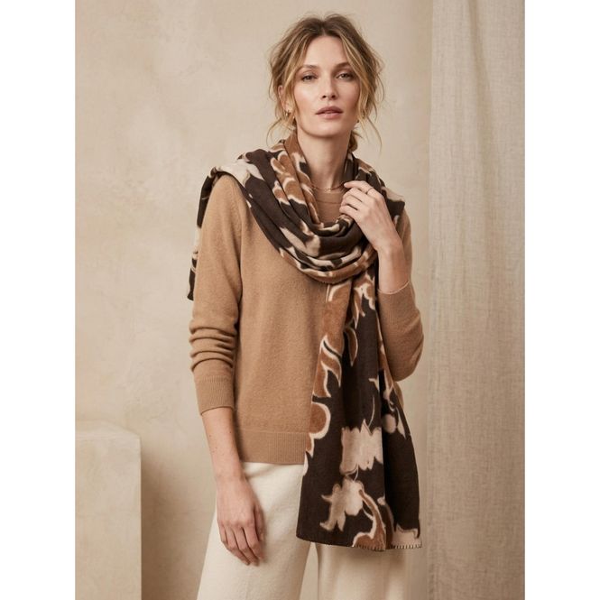Hovedbilde CF23 Skjerf ullmix - brun