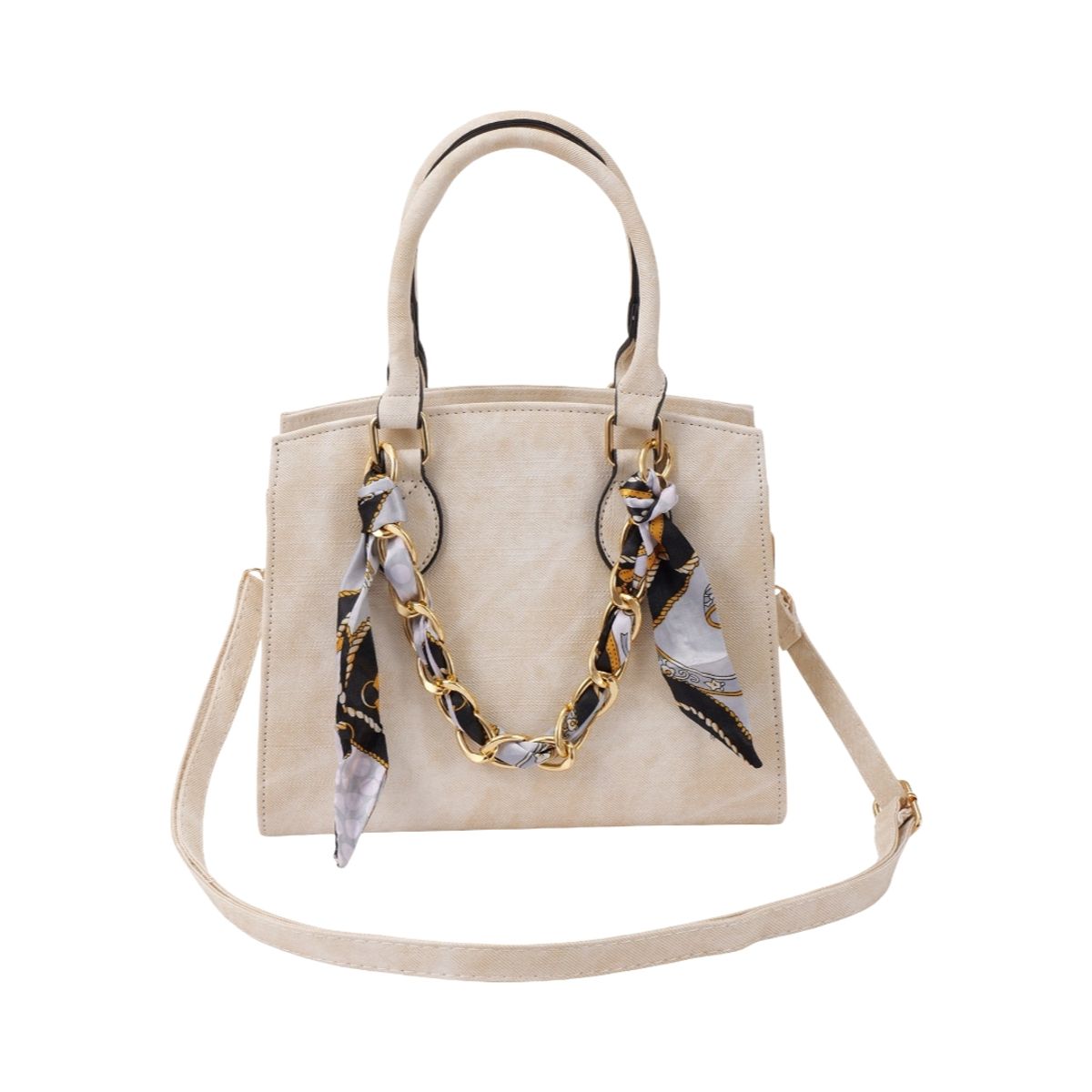1117-002 Veske imitert skinn - beige