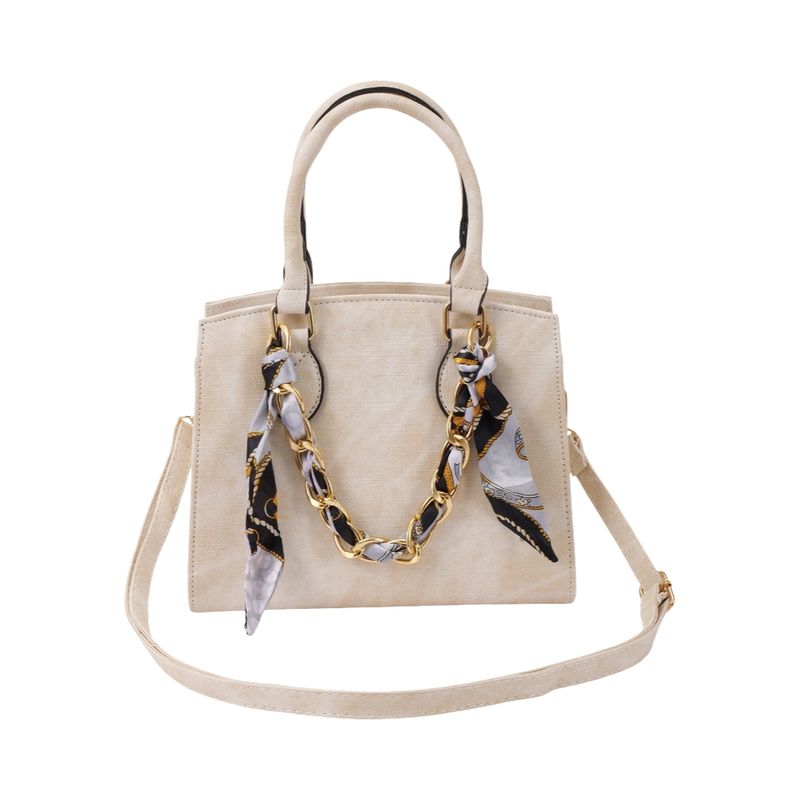 1117-002 Veske imitert skinn - beige