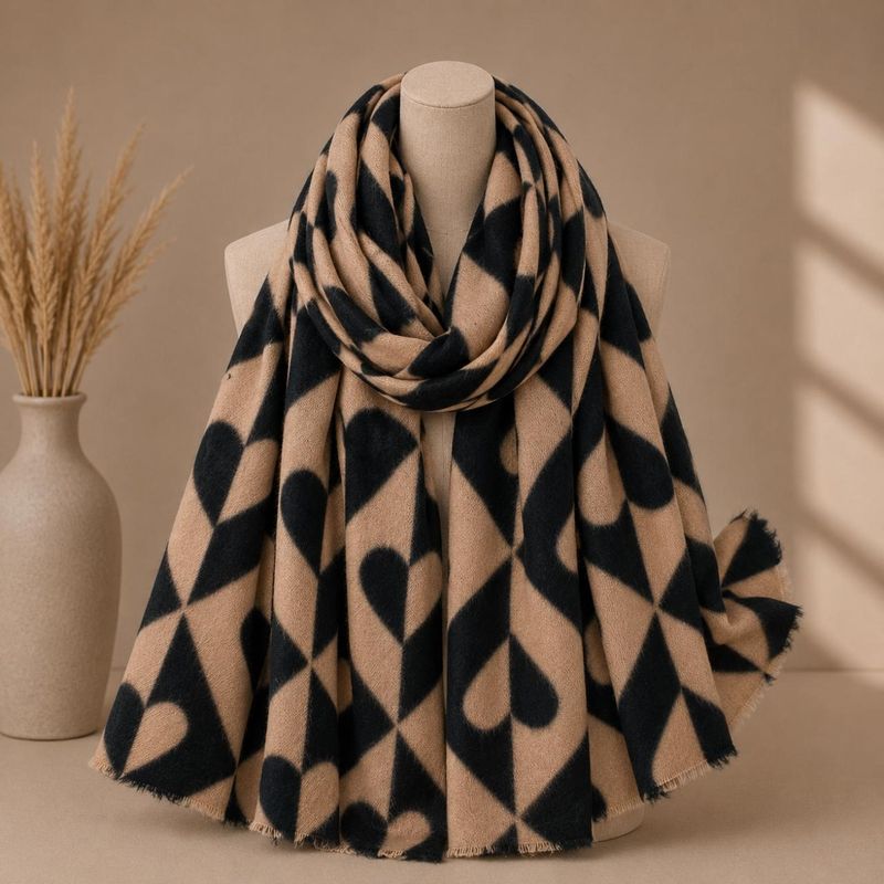 RE-J133 Skjerf mellomtykk viscose - camel