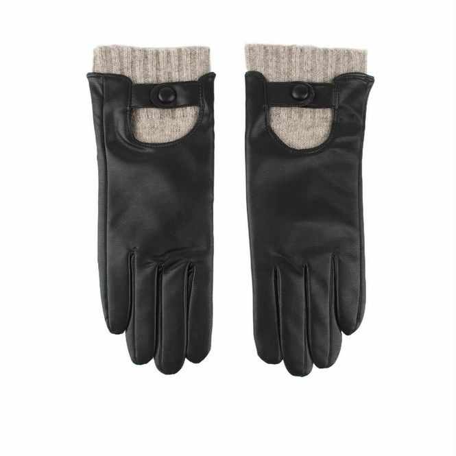 Hovedbilde G92021 Hansker imitert skinn - sort