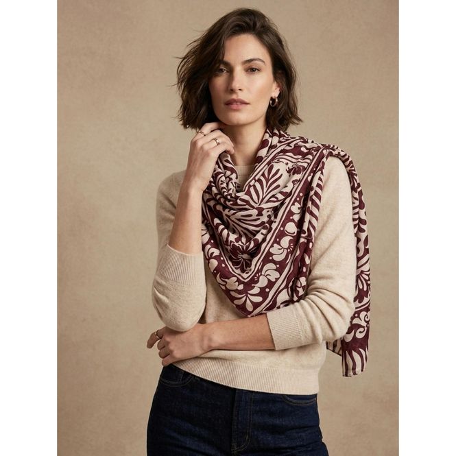 Hovedbilde C301 Skjerf viscose  - burgunder