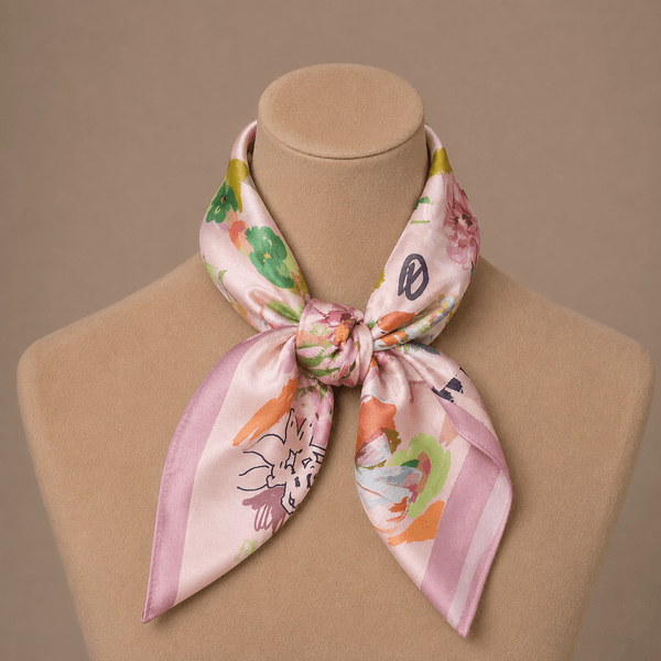 Hovedbilde C012 Lite skjerf silkelook - rosa