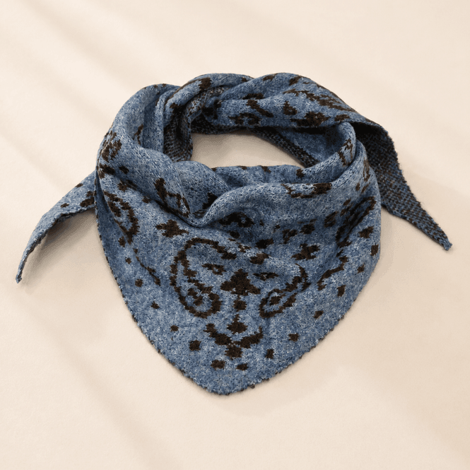 Hovedbilde ZY2311 Lite halsskjerf ullmix - jeans blå