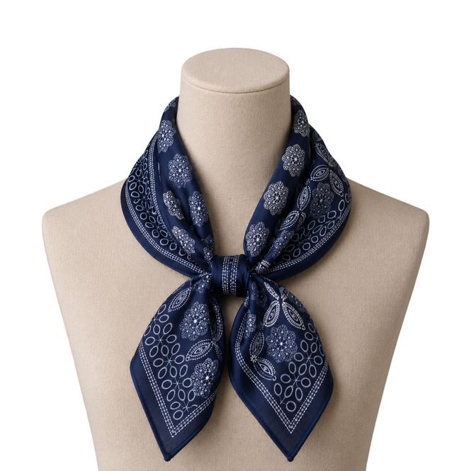 Hovedbilde W165 Lite skjerf viscose - marine blå