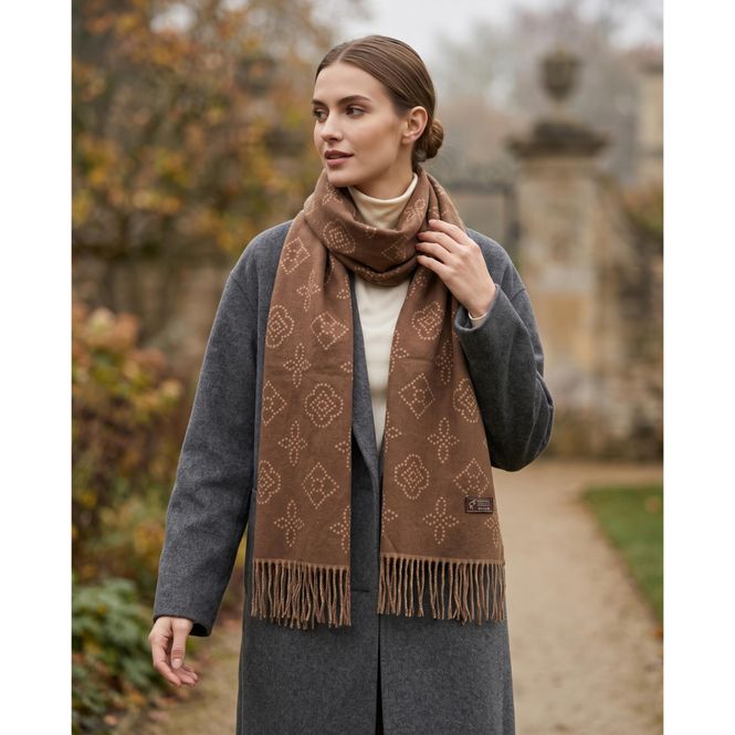 Hovedbilde FA67006 Skjerf ullmix - camel/brun