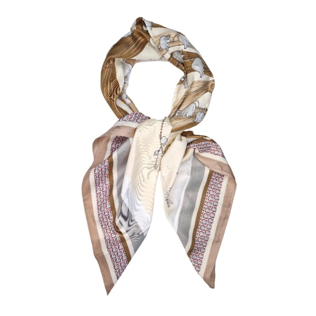 SF26 Firkantet skjerf 90x90cm - beige