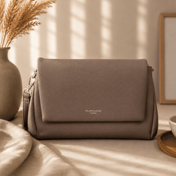 Hovedbilde FL6949 veske imitert skinn - taupe/fonce