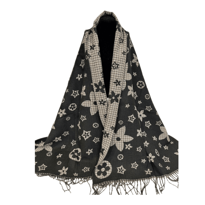 RE-V02 Skjerf  viscose - sort