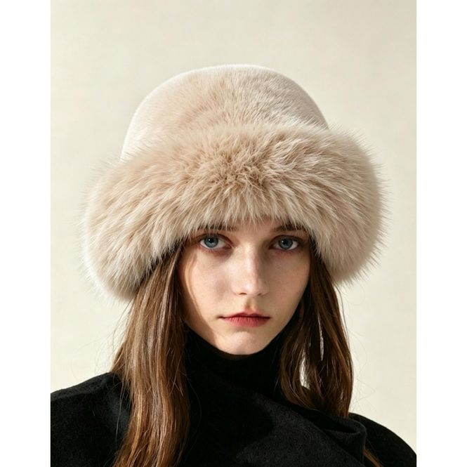 Hovedbilde Y120 Lue/hatt fuskepels - beige