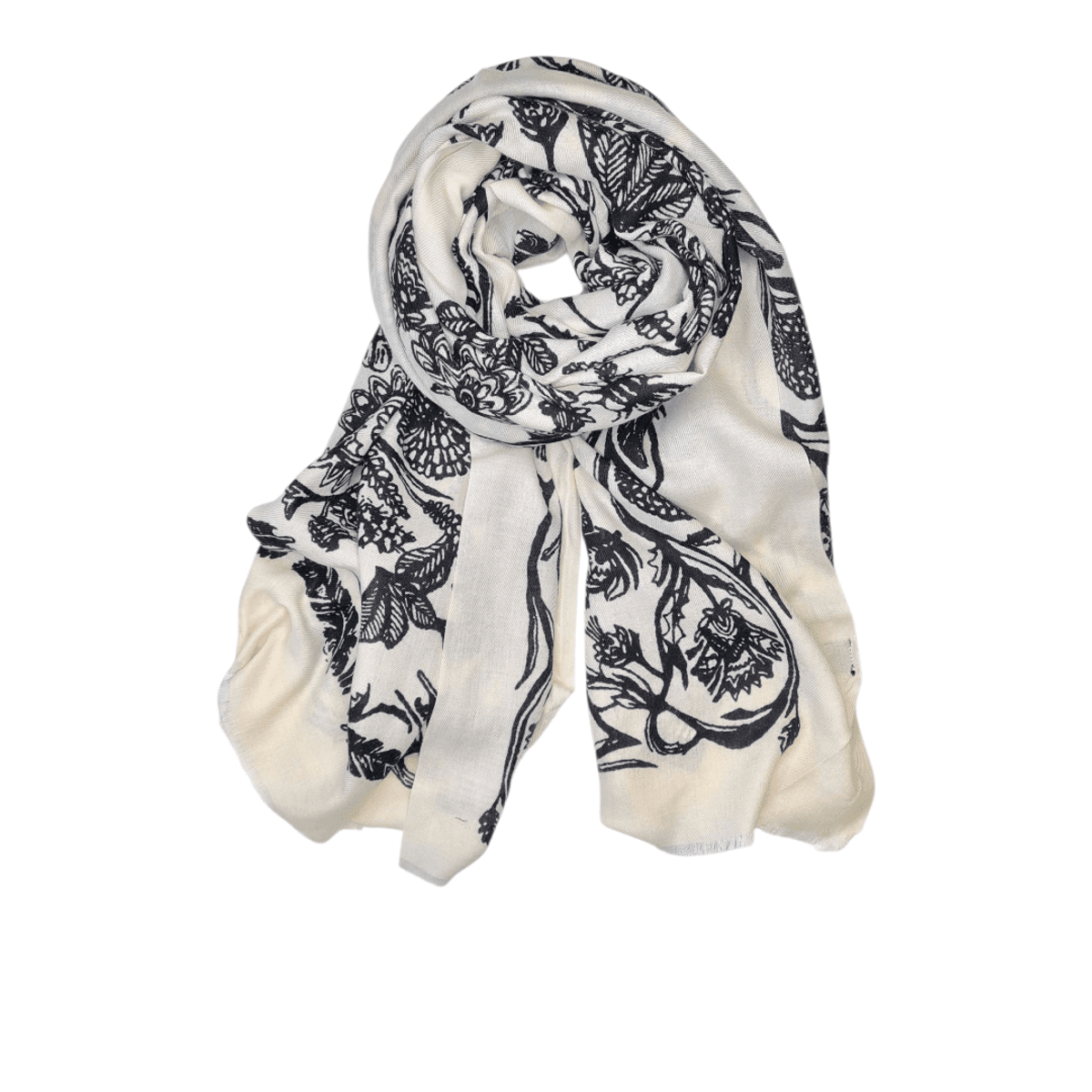 CH22 Skjerf ullmix  - offwhite