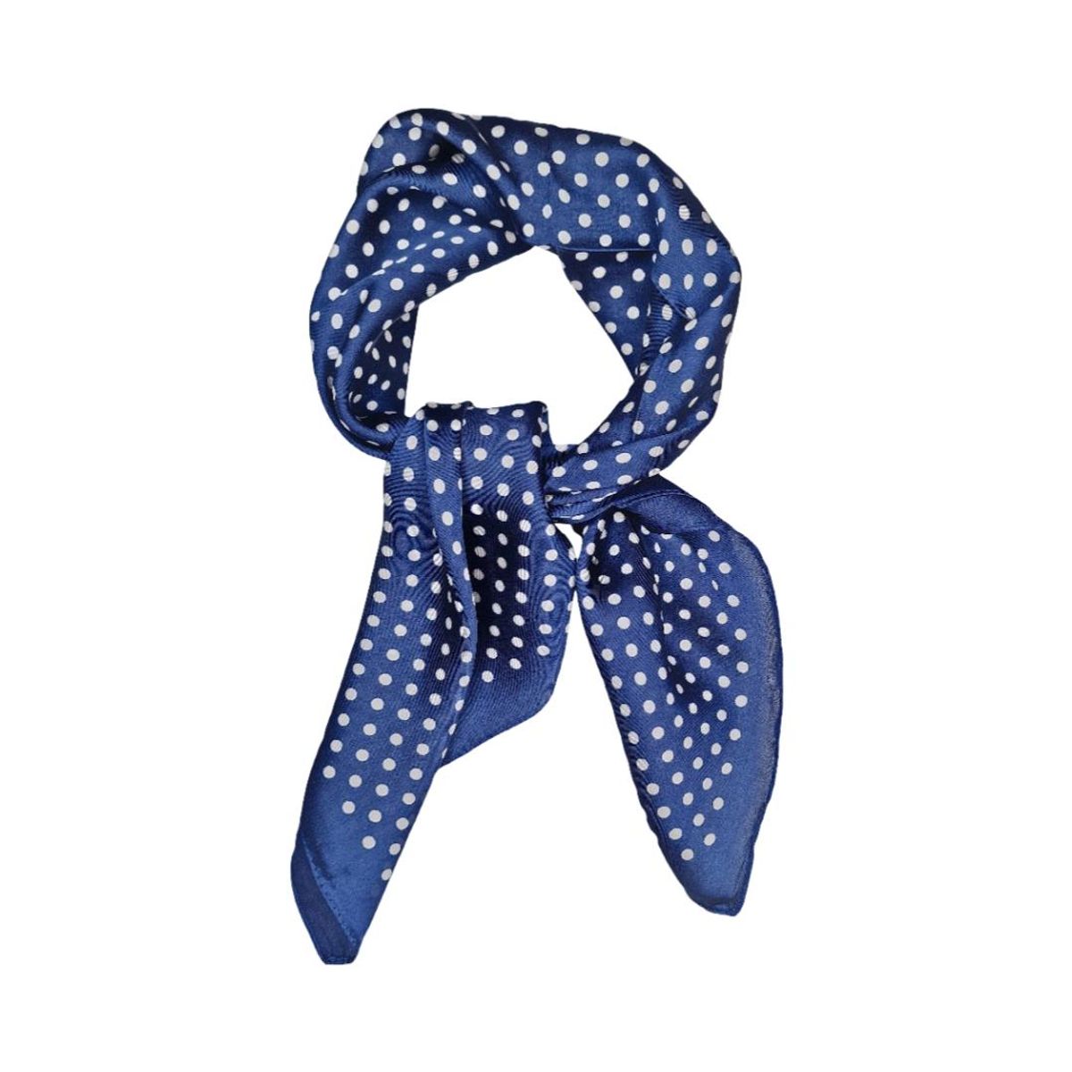 38328-19 Lite skjerf silkelook - marine blå