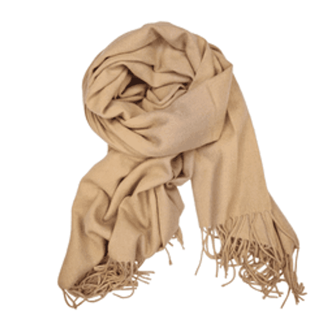 Hovedbilde N1135 Ensfarget mellomtykt skjerf viscose & ull - ...
