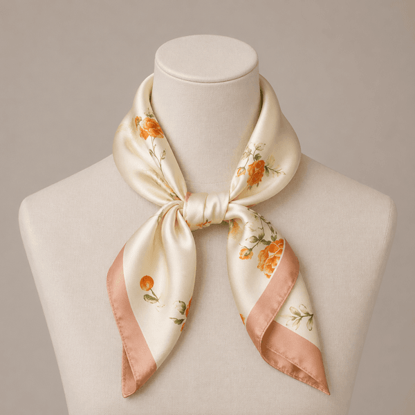Hovedbilde FJ501 Lite skjerf blomst - beige