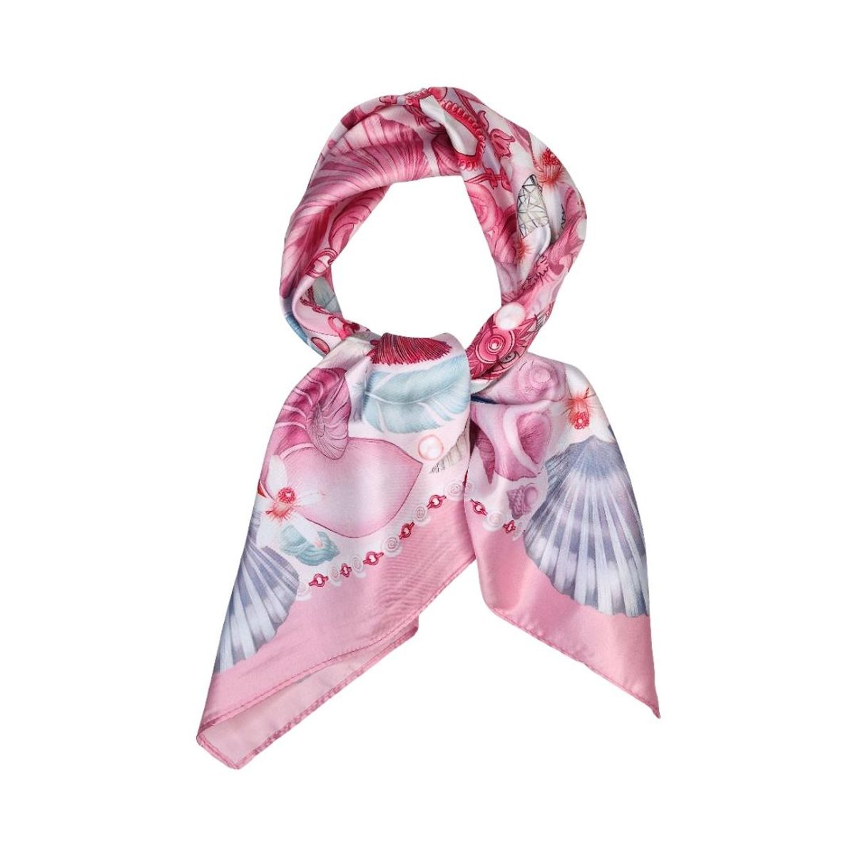 09657 Lite skjerf silkelook - rosa