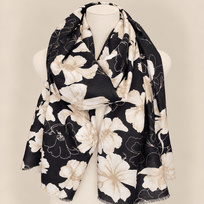 Hovedbilde RE-J125 Vanlig skjerf viscose - sort