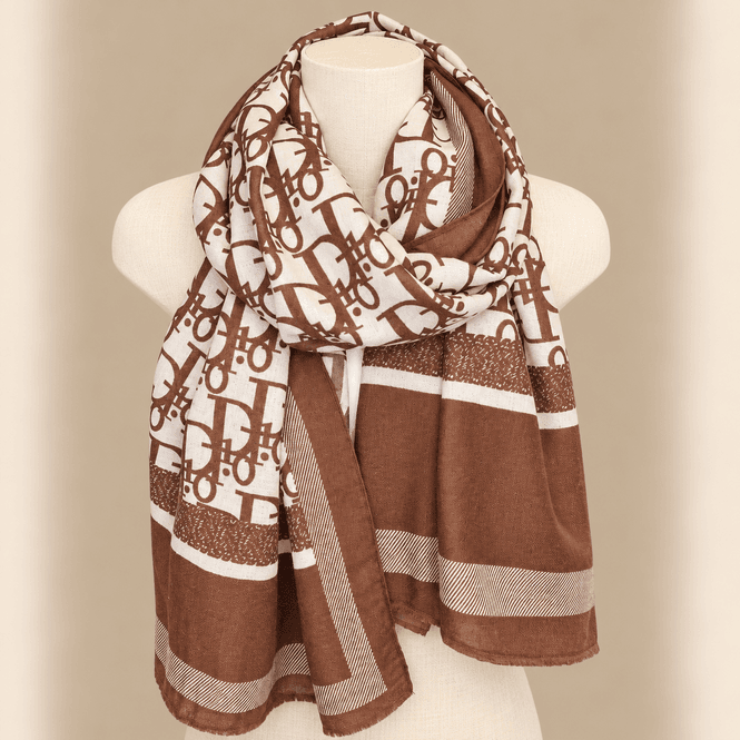 Hovedbilde Vanlig skjerf viscose D - brun