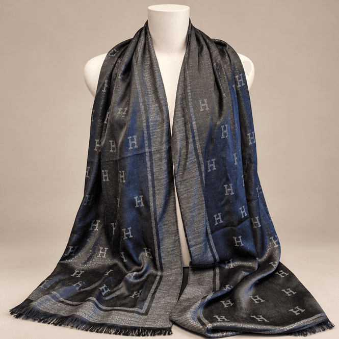 Hovedbilde Skjerf H m/glitter - sort