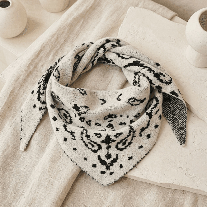 Hovedbilde ZY2311 Lite halsskjerf ullmix - offwhite