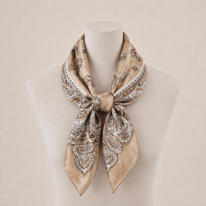 Hovedbilde HL002 Lite skjerf silkelook - beige